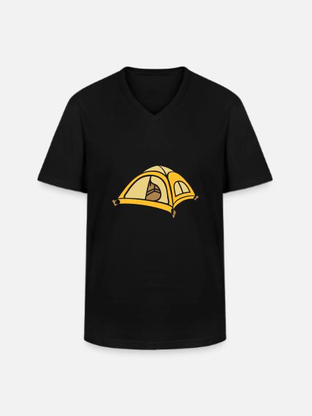 Design Cool Tent Camping - Men's V-Neck T-Shirt - black