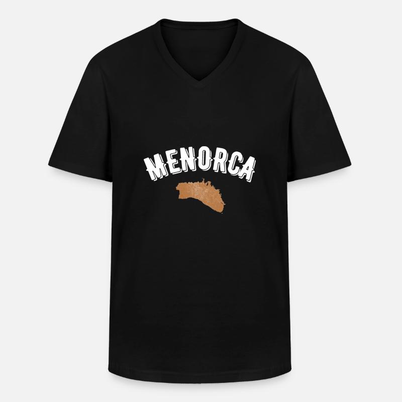 Menorca - Männer-T-Shirt mit V-Ausschnitt - Schwarz