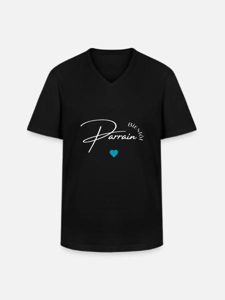 Bientôt parrain - T-shirt col V Homme - noir
