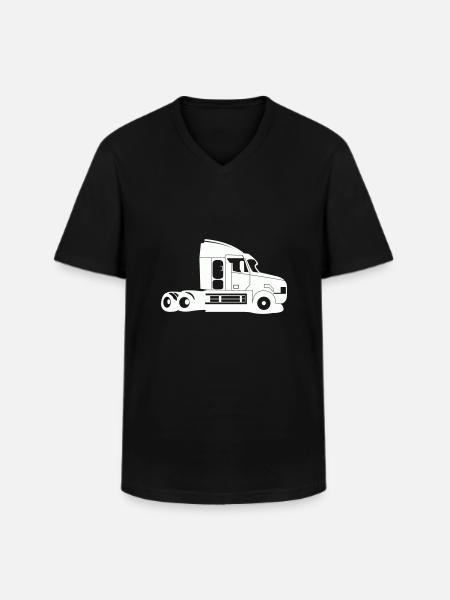 truck - Männer-T-Shirt mit V-Ausschnitt - Schwarz
