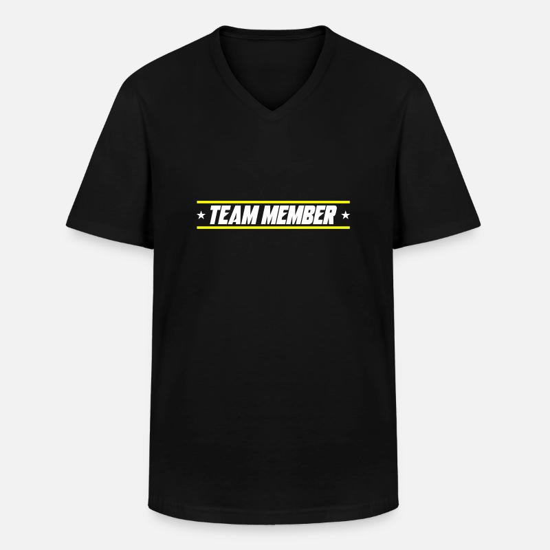 Team Mitglied - Männer-T-Shirt mit V-Ausschnitt - Schwarz