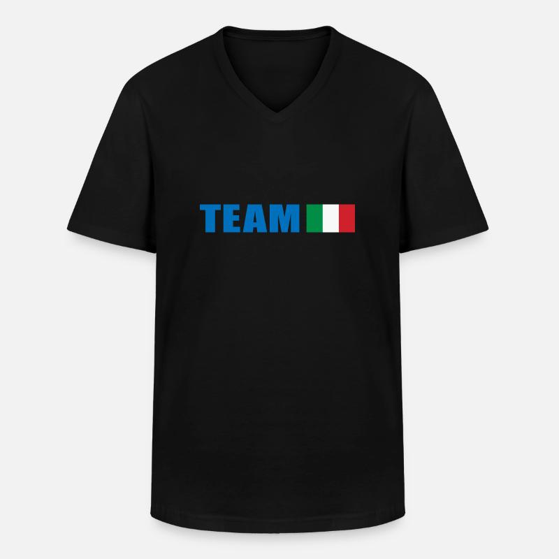 Support-Team Italien - Männer-T-Shirt mit V-Ausschnitt - Schwarz