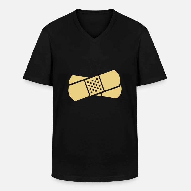 Pflaster - Männer-T-Shirt mit V-Ausschnitt - Schwarz