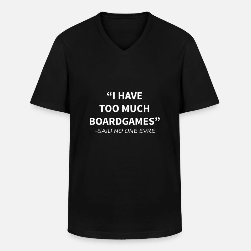 boardgame chess backgammon game night - Männer-T-Shirt mit V-Ausschnitt - Schwarz