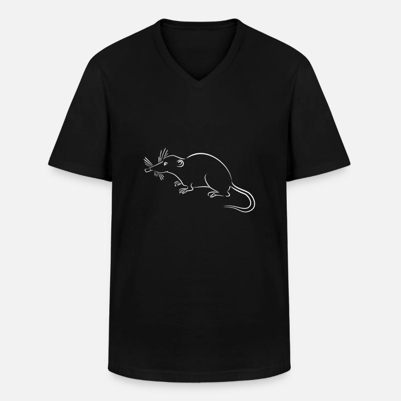 Zwergspitzmaus - Männer-T-Shirt mit V-Ausschnitt - Schwarz