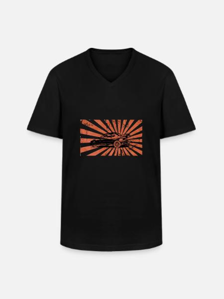 ImprezaRising - Men's V-Neck T-Shirt - black