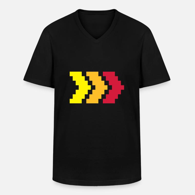 Turbo-Pfeile - Männer-T-Shirt mit V-Ausschnitt - Schwarz