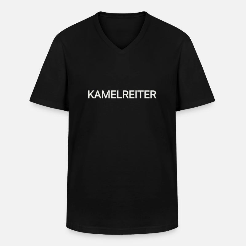 Kamelreiter - Männer-T-Shirt mit V-Ausschnitt - Schwarz