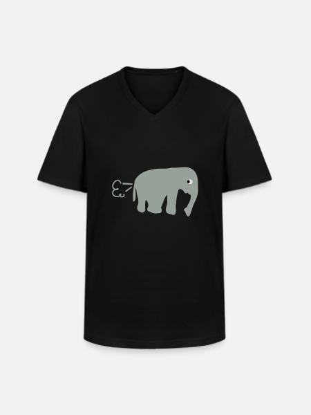 elephant_fart - Men's V-Neck T-Shirt - black