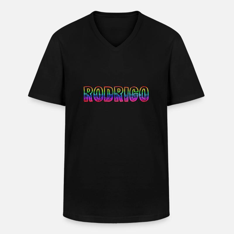rodrigo rs regenbogen - Männer-T-Shirt mit V-Ausschnitt - Schwarz