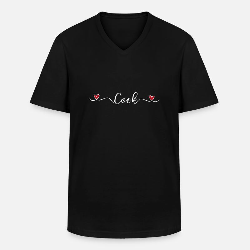 Koch - Männer-T-Shirt mit V-Ausschnitt - Schwarz