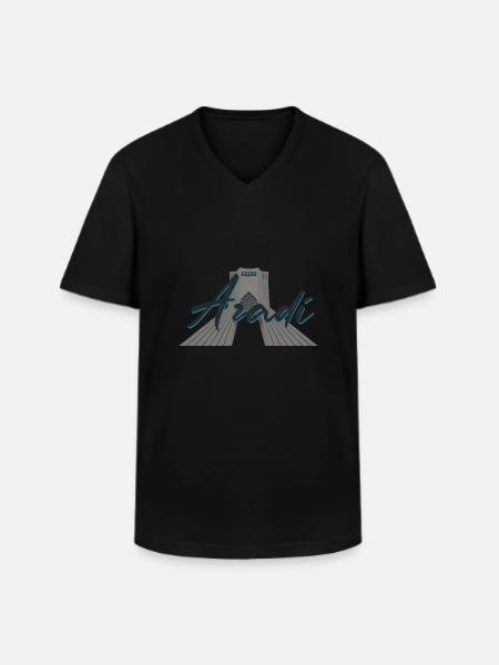 Azadi Tower - Persian Art (Iran) - Men's V-Neck T-Shirt - black