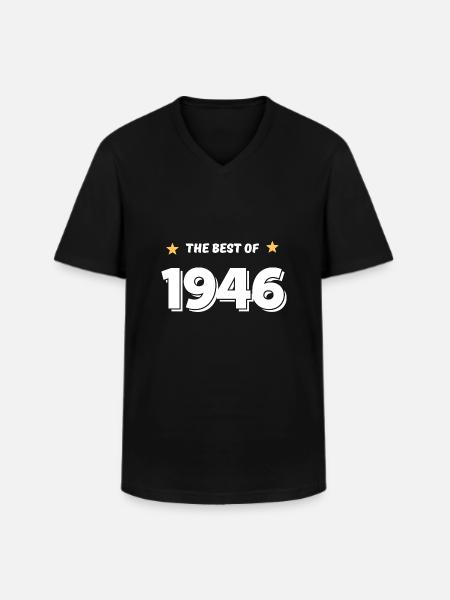 Best of 1946 - Men's V-Neck T-Shirt - black