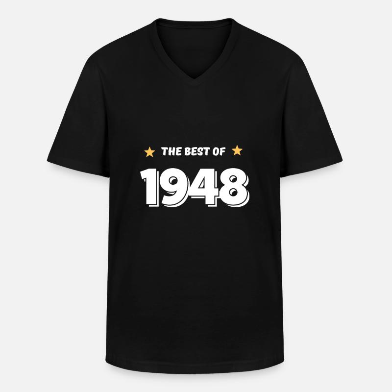 Das Beste von 1948 - Männer-T-Shirt mit V-Ausschnitt - Schwarz