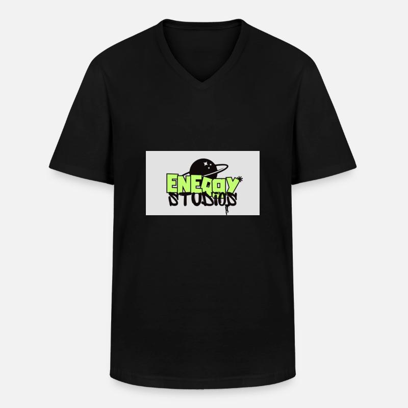 Energy Studios Entertainment - Männer-T-Shirt mit V-Ausschnitt - Schwarz
