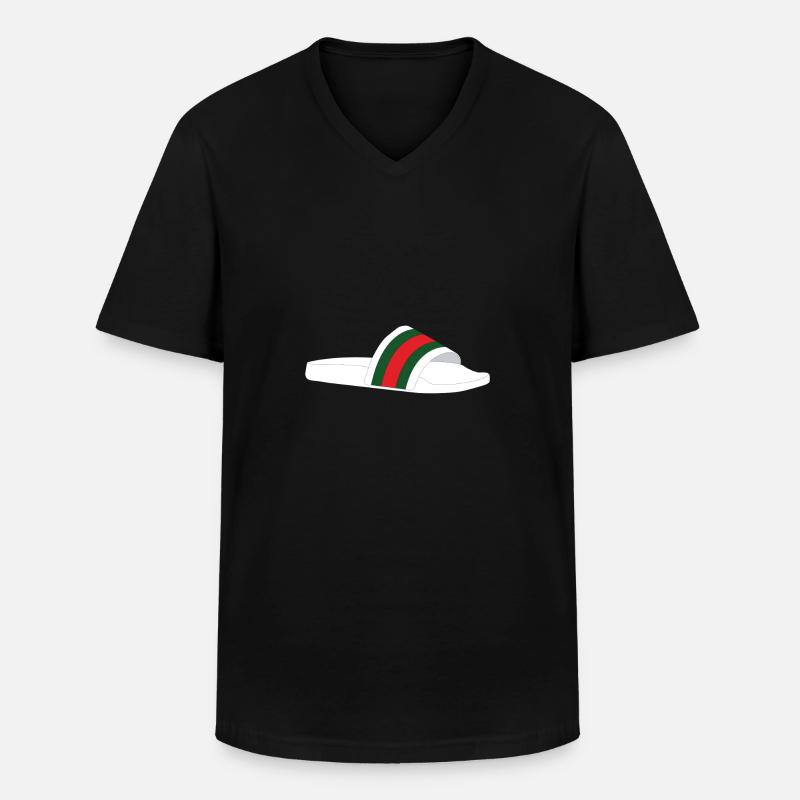 SCHIEBEREGLER - Männer-T-Shirt mit V-Ausschnitt - Schwarz