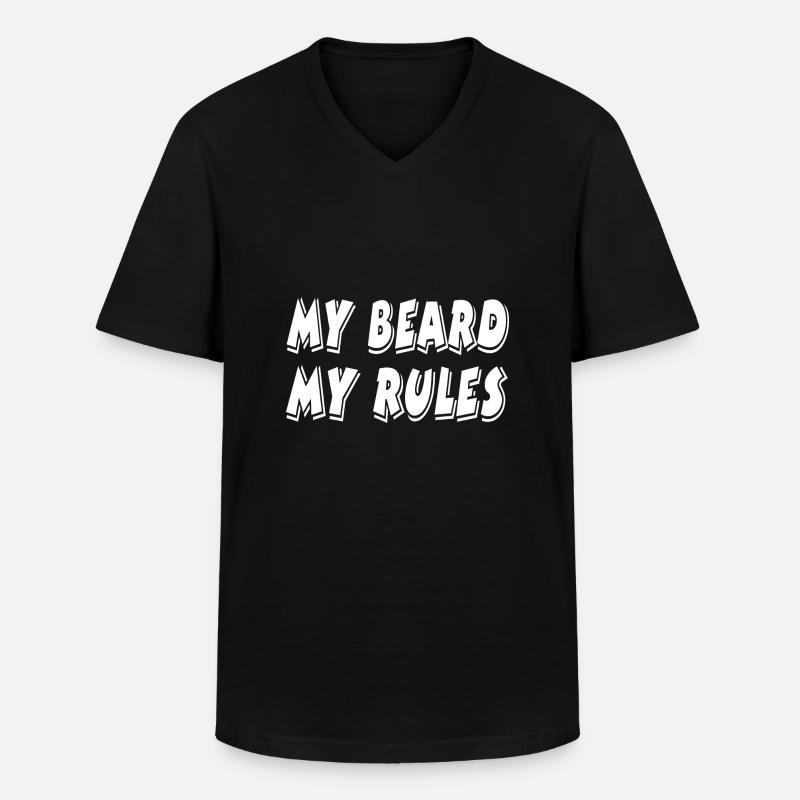 Bart - Männer-T-Shirt mit V-Ausschnitt - Schwarz