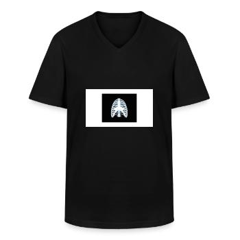 Skelett - Männer-T-Shirt mit V-Ausschnitt - Schwarz - Vorne - AI Model Male 178 dark (178cm)