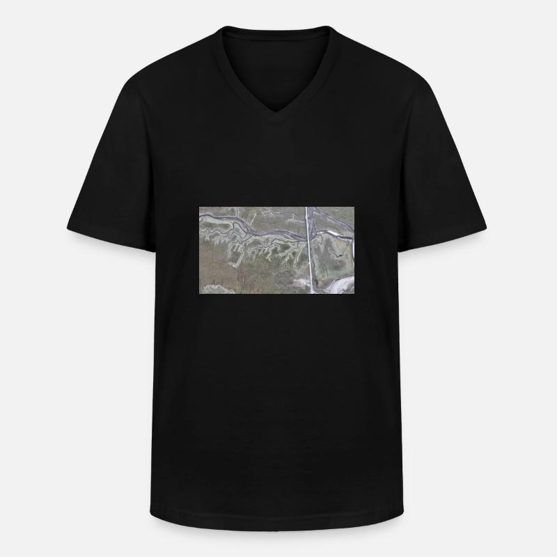 Dünen - Sankt Peter Ording - Männer-T-Shirt mit V-Ausschnitt - Schwarz
