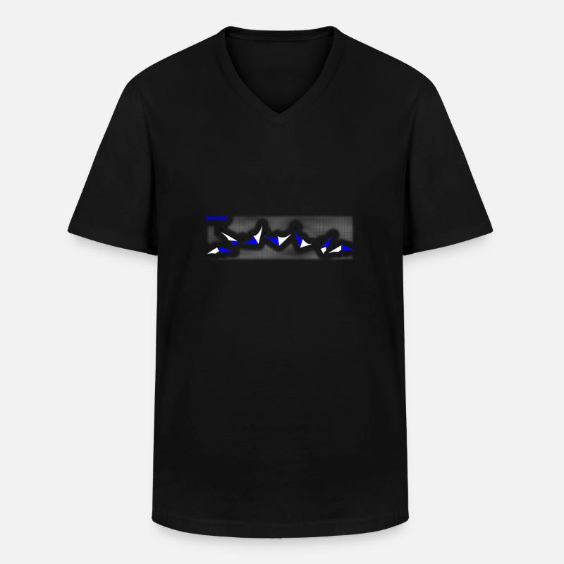 Backspin - Männer-T-Shirt mit V-Ausschnitt - Schwarz