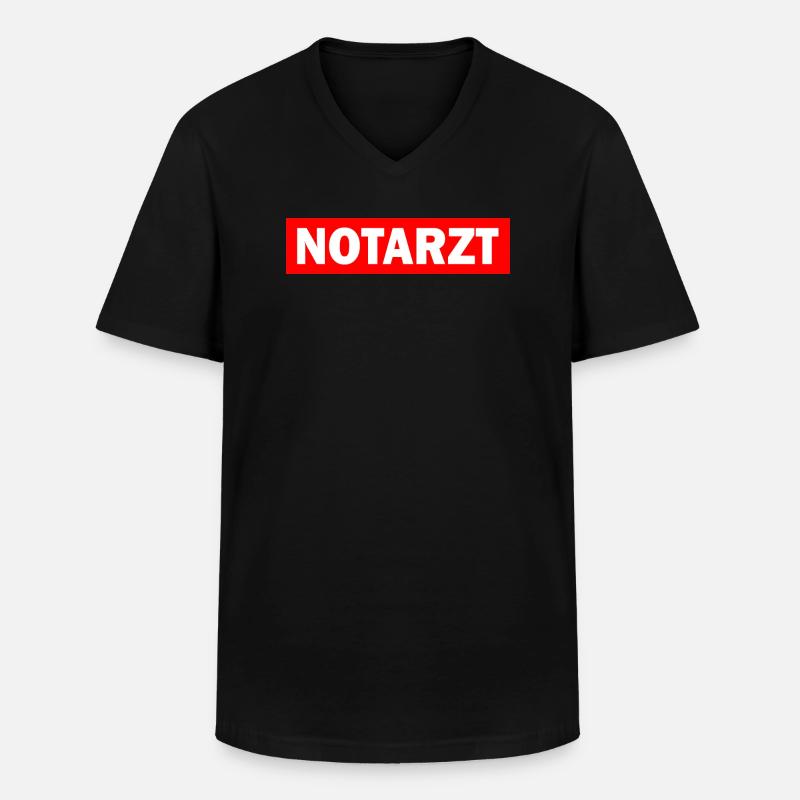 Notarzt - Männer-T-Shirt mit V-Ausschnitt - Schwarz