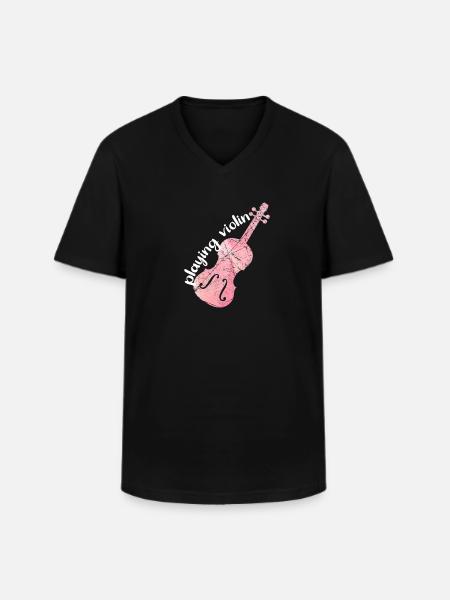Violin player gift idea - Men's V-Neck T-Shirt - black