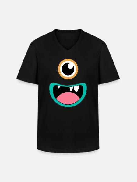 Cyclops monster - Men's V-Neck T-Shirt - black