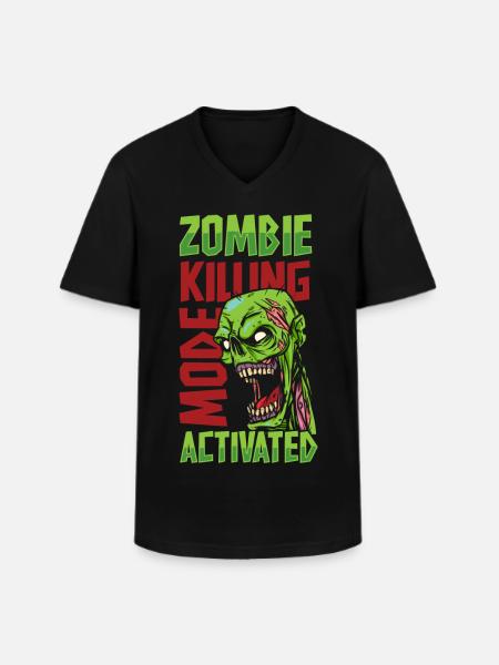 Zombie Zombies Horror - Männer-T-Shirt mit V-Ausschnitt - Schwarz