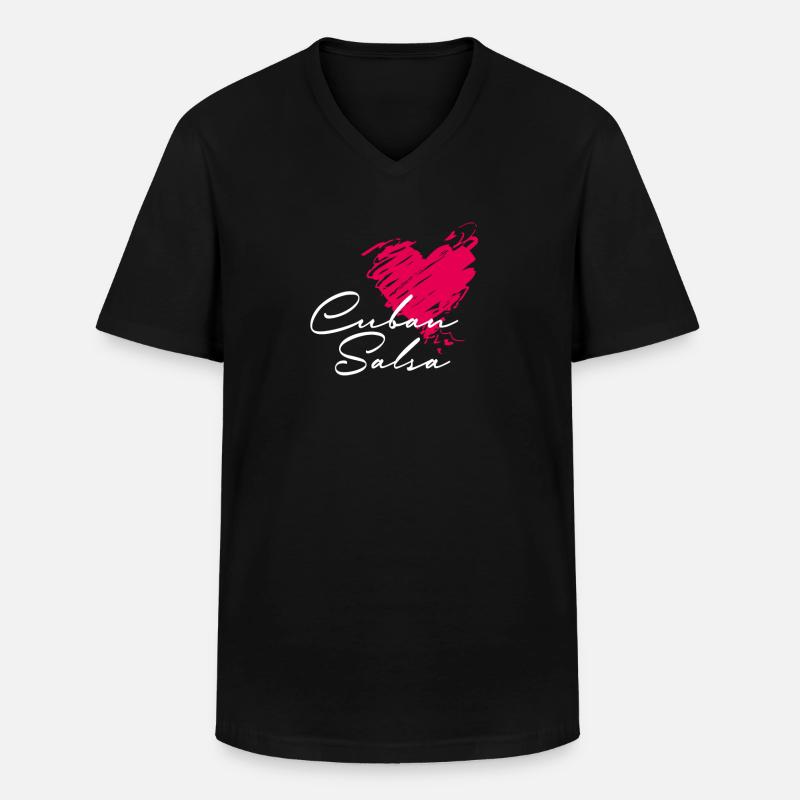 Cuban Salsa Salsa Dance - Männer-T-Shirt mit V-Ausschnitt - Schwarz
