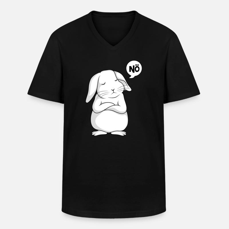 Rabbit Lovers Nö Rabbit Rabbit - Men's V-Neck T-Shirt - black