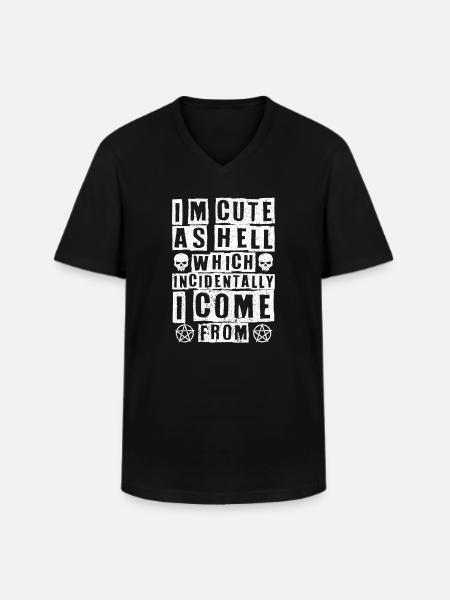 Cadeaux gothiques - T-shirt col V Homme - noir