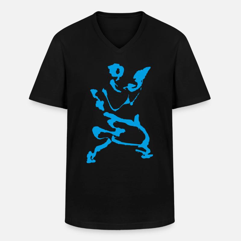 Taichi - Männer-T-Shirt mit V-Ausschnitt - Schwarz