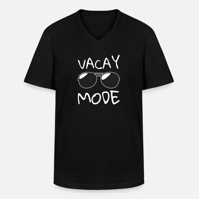 Vacay Mode Urlaubsmodus - Männer-T-Shirt mit V-Ausschnitt - Schwarz