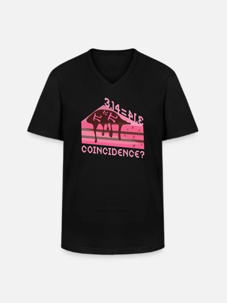 Math 3.14 = Pie - Coincidence? Pi - Men's V-Neck T-Shirt - black