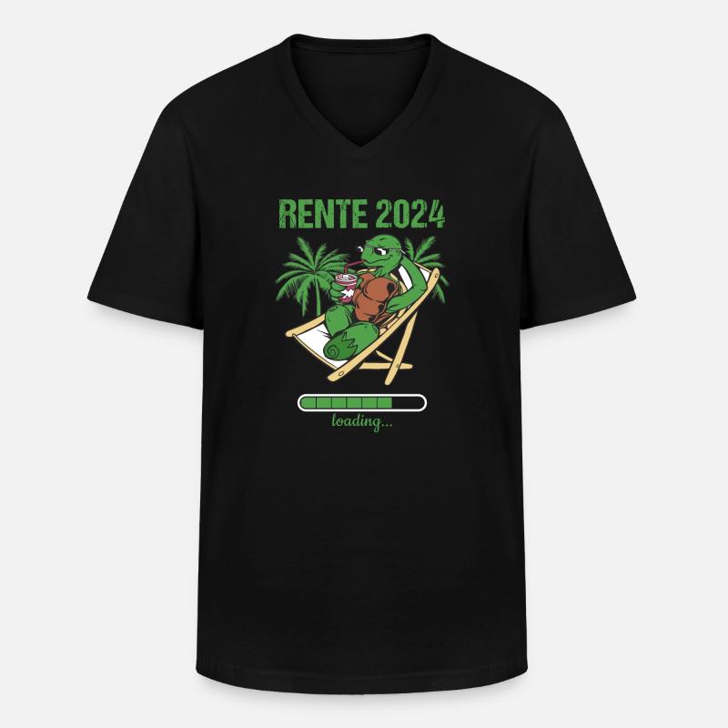 Rente 2024 Loading... Rente 2024 - Männer-T-Shirt mit V-Ausschnitt - Schwarz