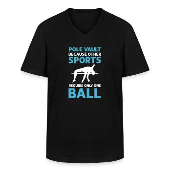 Stabhochsprung. Hochsprung. Stabhochsprung - Männer-T-Shirt mit V-Ausschnitt - Schwarz - Vorne - AI Model Male 178 dark (178cm)