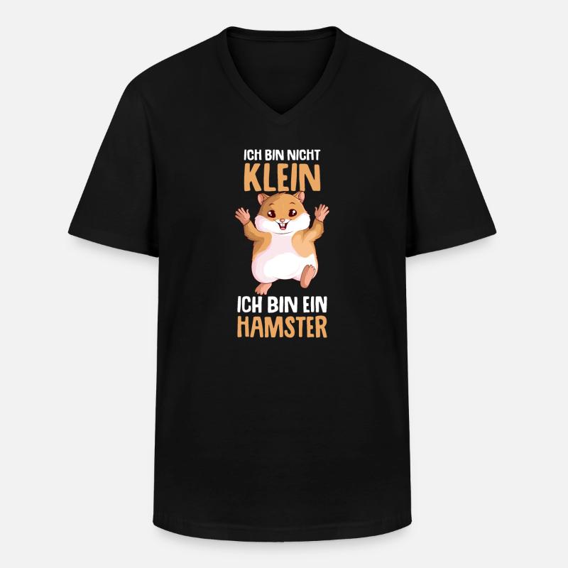 Hamster Kinder Mädchen Damen - Männer-T-Shirt mit V-Ausschnitt - Schwarz
