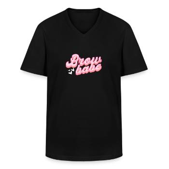 Eyebrow babe. Microblading eyebrow - Men's V-Neck T-Shirt - black - Front - AI Model Male 178 dark (178cm)