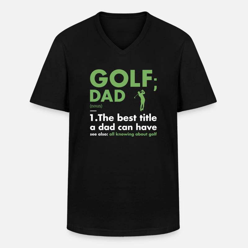 Sport Dad Definition Golf - Männer-T-Shirt mit V-Ausschnitt - Schwarz