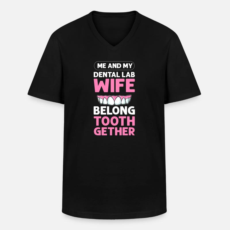 Mich - Männer-T-Shirt mit V-Ausschnitt - Schwarz