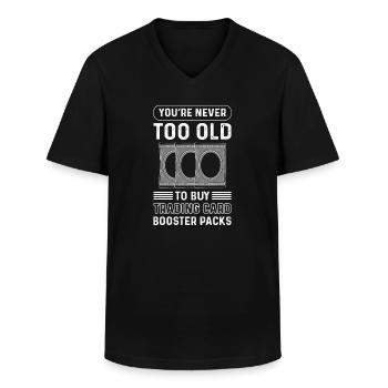 Deck Card Man n’est jamais trop vieux pour booster les packs - T-shirt col V Homme - noir - Devant - AI Model Male 178 dark (178cm)