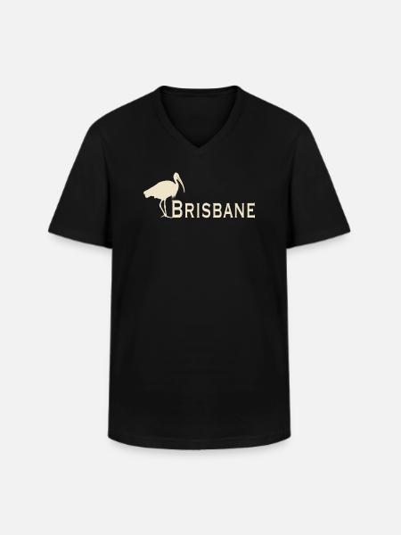 Bin Chicken Brisbane - Men's V-Neck T-Shirt - black