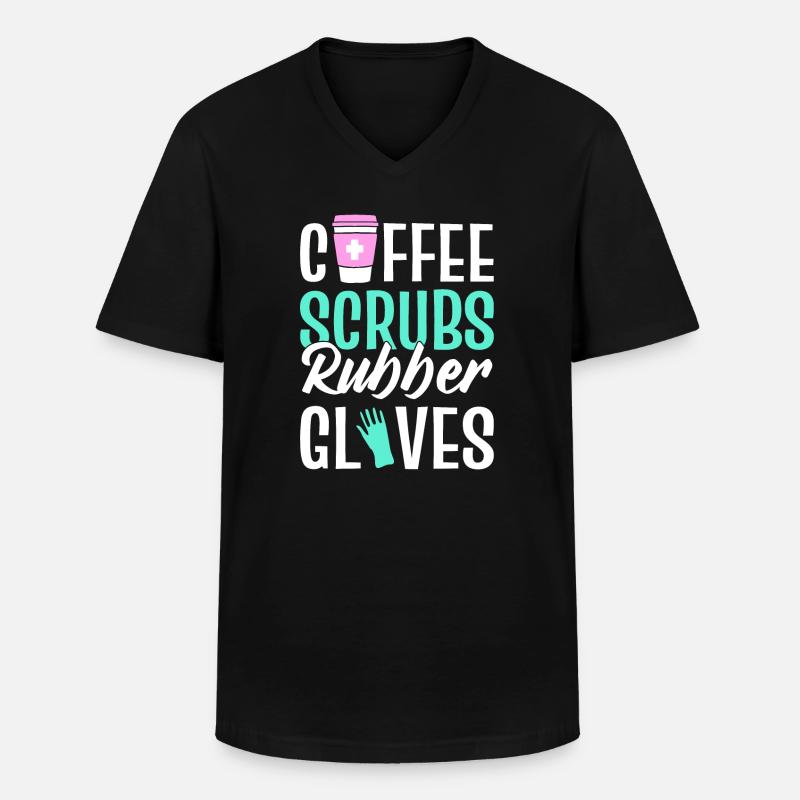 Lustige Krankenschwester - Männer-T-Shirt mit V-Ausschnitt - Schwarz