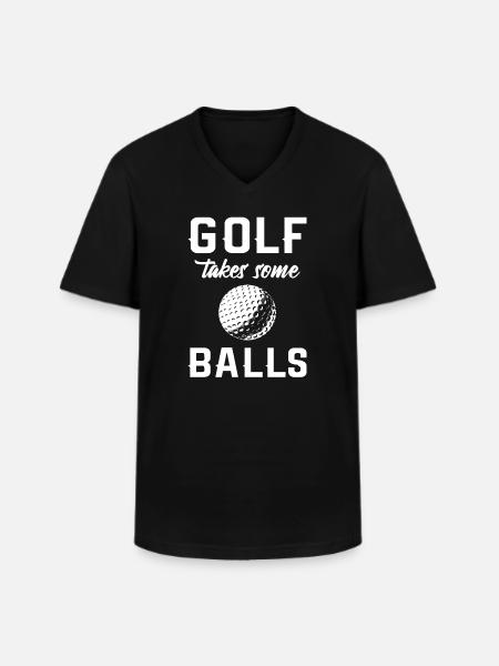 Funny golfer golfer - Men's V-Neck T-Shirt - black