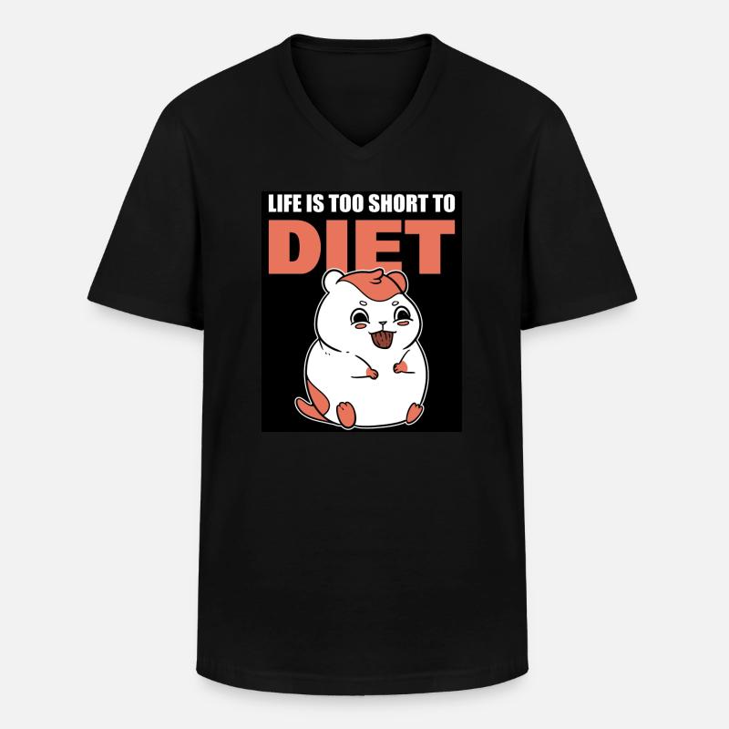 Netter Hamster Hamsterbesitzer - Männer-T-Shirt mit V-Ausschnitt - Schwarz