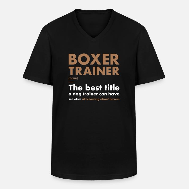 Boxer Trainer Definiton - Männer-T-Shirt mit V-Ausschnitt - Schwarz