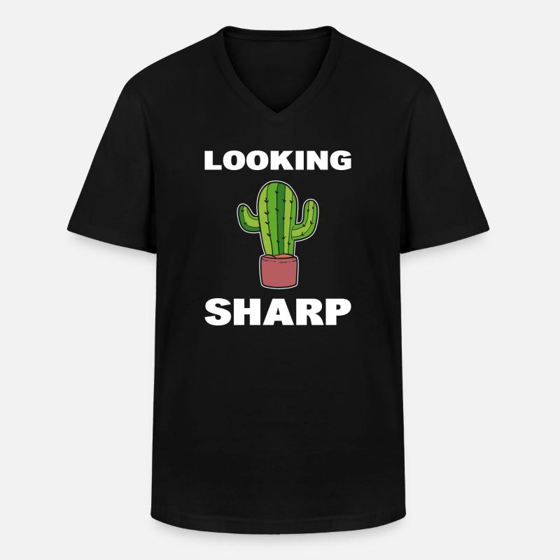 Looking Sharp Gärtner - Männer-T-Shirt mit V-Ausschnitt - Schwarz