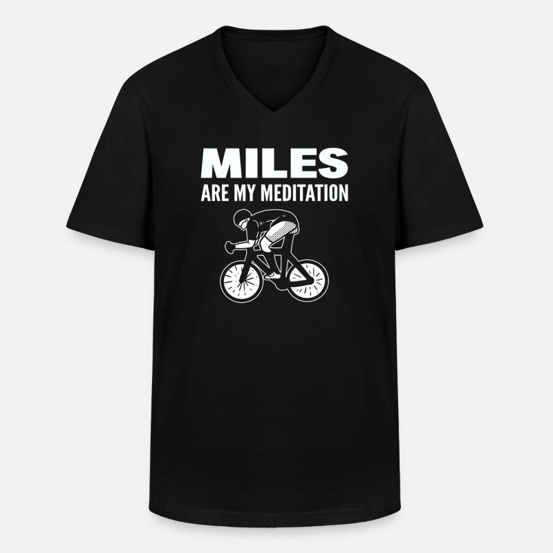 Lustiges Mountainbiken Radfahrer - Männer-T-Shirt mit V-Ausschnitt - Schwarz