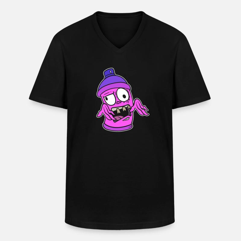 Zombie-Graffiti Spray Sprühmaler - Männer-T-Shirt mit V-Ausschnitt - Schwarz