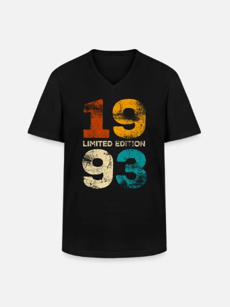 Limited Edition 1993, Birthday Gift - Men's V-Neck T-Shirt - black